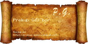 Prekup Gábor névjegykártya