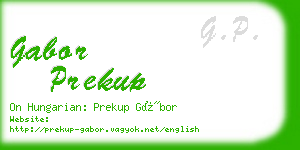 gabor prekup business card